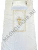 Комплект ритуал. шелковый с вышивкой крест 100*205 см