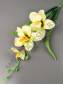 Ветка орхидеи 2 цветочка+1 бутон 59см (бел лим крем)