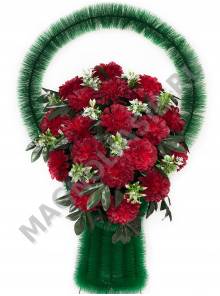 Корзина Ванкувер с помпоными георгинами выс.100/110см ш.65см