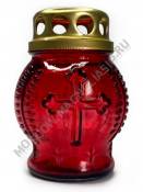 Лампада неугасимая стеклянная Боченок  90*65 мм.