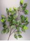 Ветка листьев фикуса с цветным металлическим напылением  28/40см
