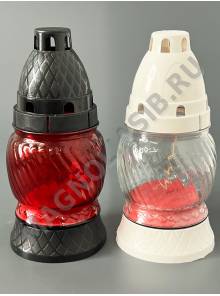 Лампада стеклянная залитая 16 см МИКС